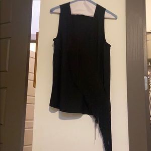 Black Fringe Top